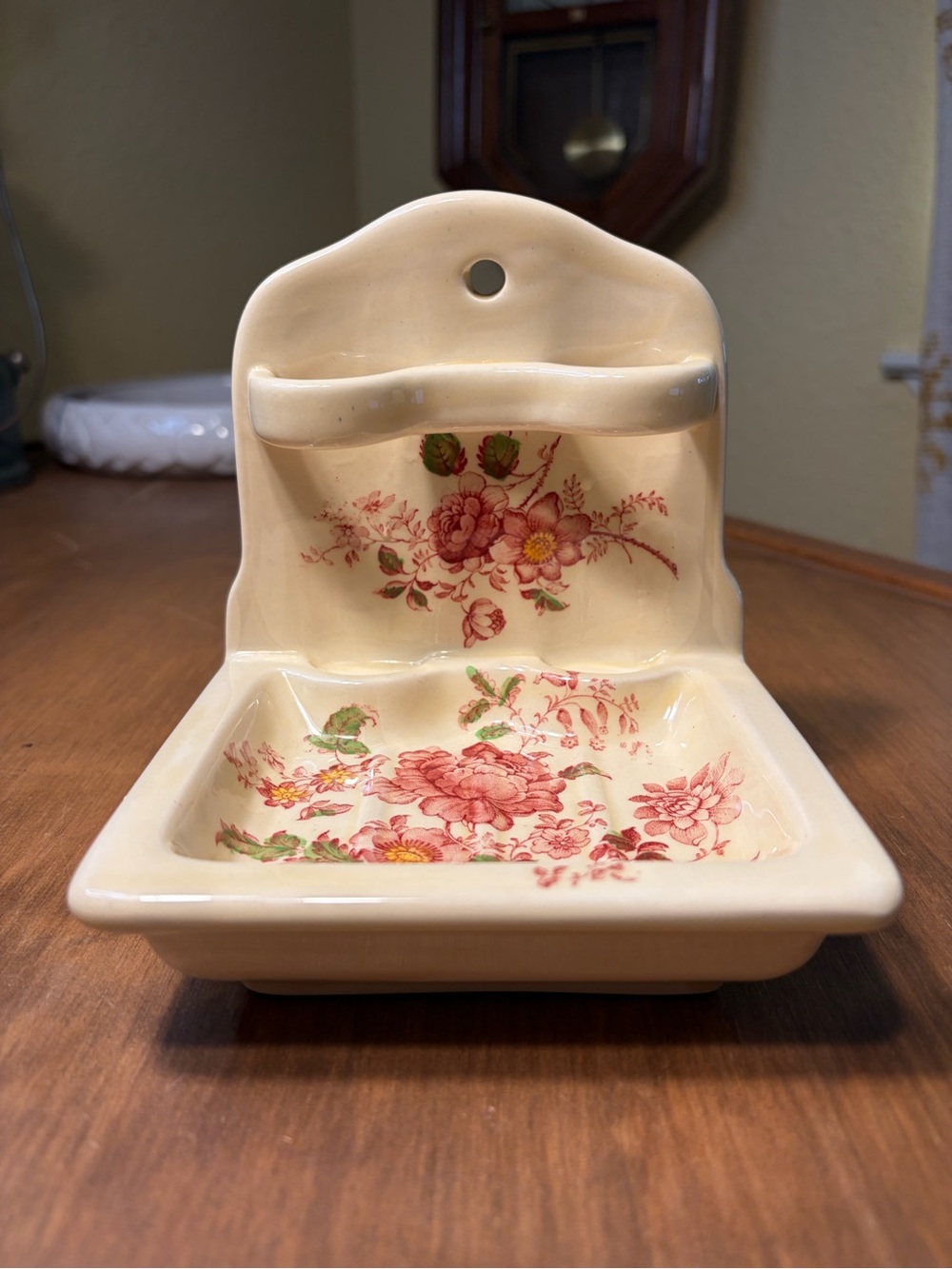Charlotte Royal Crownford Wall Mount Soap Dish & Toothbrush Wall Holder England
